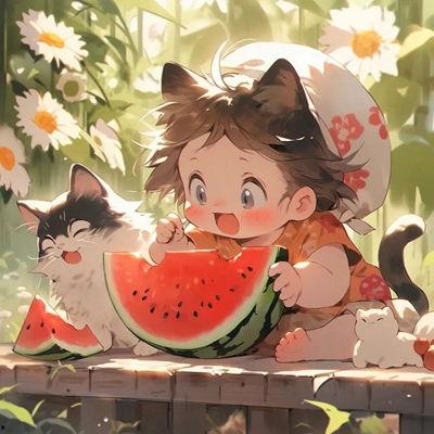 网红吃瓜动漫图片  第2张